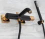 Змішувач для ванни та душу REA SALTO BLACK ROSE GOLD настінний з виливом * — Photo 6