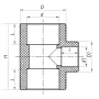 Трійник редукційний 75x32x75 PPR Koer K0219.PRO (KP2584) — Photo 3