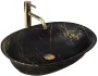 Умивальник (раковина) REA ROMA BLACK MARBLE MATТ накладний * — Photo 6