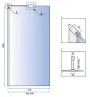 Душова стінка REA AERO N 90 CHROME — Photo 9
