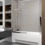 Шторка на ванну двоелементна Style 1000х1500мм chrome, скло 6мм clear — Photo 6