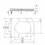 Сидіння для унітаза (Tern 490) 435x344x50 мм, Matt Black, з мікроліфтом, Slim Duroplast, Quick Release QTSC179MB47354 Qtap — Photo 6
