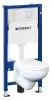 Комплект: DUOFIX PRO 20 монт. елемент для підв. унітазу, з бачком прих.монтажу Delta 12см, підв. унітаз Idol з сидінням, змив. клавіша Delta01, біла — Photo 3