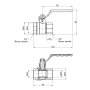 Кран кульовий SD Plus 3/4&quot; ВР для води (важіль) SD600NW20PN40 — Photo 4