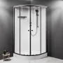 Кабіна душова 100x100, 1/4 кола, профіль мат.чорний, скло прозоре AM.PM W94C-401-100BT X-Joy — Photo 6