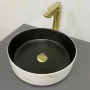 Умивальник (раковина) VBI PRATO WHITE BLACK MARBLE MATT накладний — Photo 4