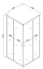 Душова кабіна без піддону Mixxus CUBIC SC01-90x90x185-TR CHROME прозоре скло 4мм (MI6906) — Photo 9