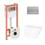 Готове рішення Qtap для ванної кімнати: підвісний унітаз Swan Ultra Quiet 520x360x320 + комплект інсталяції Nest 4 в 1 (квадратна клавіша Satin) — Photo 9