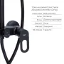 Комплект змішувачів Lidz Latwa Black: Змішувач для раковини LDLAT001BLA45418 + Душова система LDLAT1030BLA45422 — Photo 10