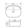Раковина накладна Mixxus Premium ELLIPSE-0203 510х375х120mm з отвором під змішувач (MP6678) — Photo 8