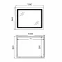 Дзеркало Qtap Cardinal (CA2) 1000х800, LED-підсвічування Touch, антизапотівання, димер, рег. темп. кольору  — Photo 11