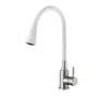 Змішувач для кухні Lidz Aria 015F31 з гнучким виливом (k35) LDARI015F31WNK36981 White / Nickel — Photo 2