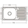 Мийка кухонна Zerix Z7642-08-180D (decor) (ZX1603) — Photo 7