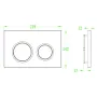 Панель змиву Koer KT-0605-03 220x140x12mm пластикова, кнопка кругла — Photo 6
