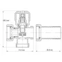 Кран триходовий 3/4x3/4x3/4 Koer KR.521 (KR0148) — Photo 4