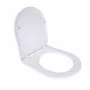 Сидіння для унітаза підлогового (Dove) 425×363×30 мм, White, з мікроліфтом, Slim Duroplast, Quick Release QT06228380BW3 Qtap — Photo 7