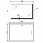 Дзеркало Qtap Mideya (MI1) 1000х700 з LED-підсвічуванням Touch, з антизапотіванням, димером, рег. яскравості QT2078NCF10070 — Photo 5
