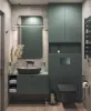 Панель змиву Koer KT-0610-05 240x160x32mmmm пластикова, квадратна (чорний матовий) — Photo 9