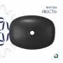Раковина накладна Qtap Robin 500х380х140 мм, Anthracite, прямокутна, з донним клапаном QT04116302AN — Photo 8