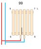 Вертикальний трубчастий радіатор Quantum 1 H-1800 мм, L-485 мм Betatherm — Photo 15