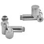 Комплект кранів для рушникосушки кутовий Koer KR.SET.551 - M1/2''xM1/2'' під ТЕН хромований (KR5841) — Photo 5