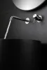 IMEX MONZA BRUSHED NICKEL Змішувач для умивальника зі стіни, матовий нікель — Photo 7