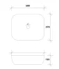 Умивальник (раковина) VBI FORENZA GREY WHITE MATT накладний — Photo 9