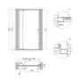Душові двері в нішу Qtap Pisces WHI209-1.CP5 90-100x185 см, скло Pattern 5 мм — Photo 8