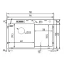 Мийка MIXXUS MH7849L-HK GRAPHITE (MH7849L-HK NANO-BLACK)(3.0/0.9) з нержавіючої сталі "глибоке крило", з підставкою під ножі (MX1936) — Photo 3