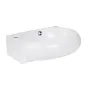 Комплект Qtap Leo: Раковина підвісна овальна ліва 430x290x140 мм White + Донний клапан PU02O — Photo 9