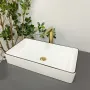 Умивальник (раковина) VBI TRIEST WHITE BLACK EDGE накладний — Photo 5