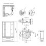 Душова кабіна Lidz Latwa SC80x80.SAT.HIGH.TR, скло прозрачне 4 мм — Photo 11