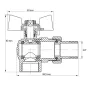 Кран з американкою 3/4" (Koer KR.228.W) кутовий білий (KR0100) — Photo 5