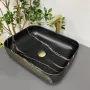 Умивальник (раковина) VBI PALERMO BLACK STONE MATT накладний — Photo 5