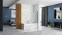 Шторка для ванни REA ELEGANT 80 GOLD постійна — Photo 8