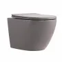 Унітаз підвісний Robin Ultra Quiet 490×365×325 мм, Stone Grey, з сидінням Slim Duroplast / Soft-close / Quick Release QT13332381АSSG Qtap — Photo 8