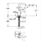 Одноважільний змішувач для раковини L-Size Grohe Essence (24177KF1) — Photo 7