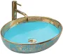 Умивальник (раковина) REA MARGOT BLUE GOLD накладний * — Photo 5