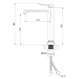 Змішувач для умивальника Mixxus Premium DALI 001 NUT HIGH Graphite (MI6757) — Photo 3