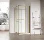 Душова кабіна без піддону Koer SR SC09-90x90x200-R-TR-12 прозоре скло Easy Clean 6мм Матове золото (KR5771) — Photo 8