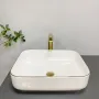 Умивальник (раковина) VBI PALERMO WHITE ROSE GOLD EDGE накладний — Photo 7