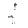 Змішувач для ванни Qtap Slavonice (з душовим гарнітуром) QTSLV259GMB48035 Gunmetal Black PVD — Photo 2