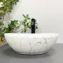 Умивальник (раковина) VBI PARMA WHITE STONE GLOSSY накладний — Photo 8