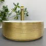 Умивальник (раковина) VBI PRATO GOLD WHITE накладний — Photo 10