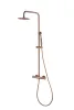 IMEX MONZA PVD BRUSHED ROSE GOLD Душова колона з термостатом TURN CLEAN, рожеве матове золото — Photo 5