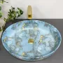 Умивальник (раковина) VBI UDINE MARBLE BLUE MATT накладний — Photo 6