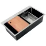 Мийка Zerix ZH7545-SET-05 DECOR NANO-SILVER (3.0/0.8) з нерж. сталі, комплект (нержавійка) (ZM5584) — Photo 6