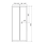 Двері bifold 90*195, профіль хром, скло прозрачне 5мм — Photo 10