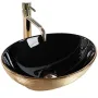 Умивальник (раковина) REA SOFIA BRUSHED GOLD BLACK накладний * — Photo 5