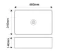 Раковина накладна Mixxus Premium QUADRO-0208 MARBLE 480х315х140mm з переливом (MP6518) — Photo 15